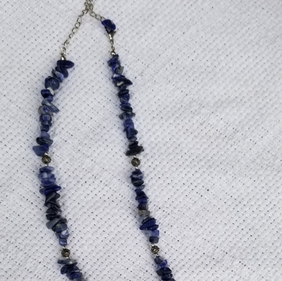 Vintage lapis necklace and‎ bracelet set - Picture 4 of 6
